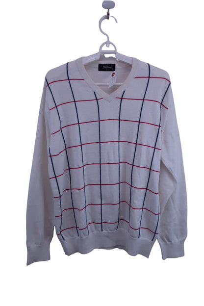 Titleist(タイトリスト) セーター 白青赤チェック メンズ L A-1