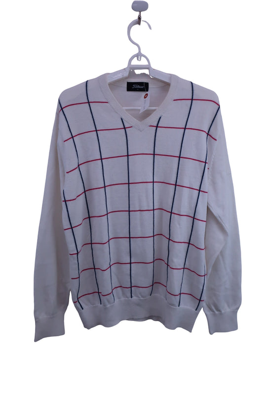 Titleist(タイトリスト) セーター 白青赤チェック メンズ L A-1