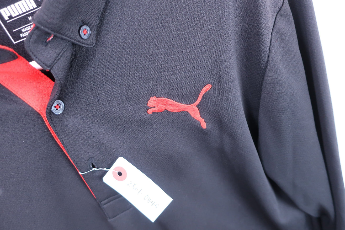 PUMA GOLF(プーマゴルフ) ポロシャツ 黒赤 レディース M A-2