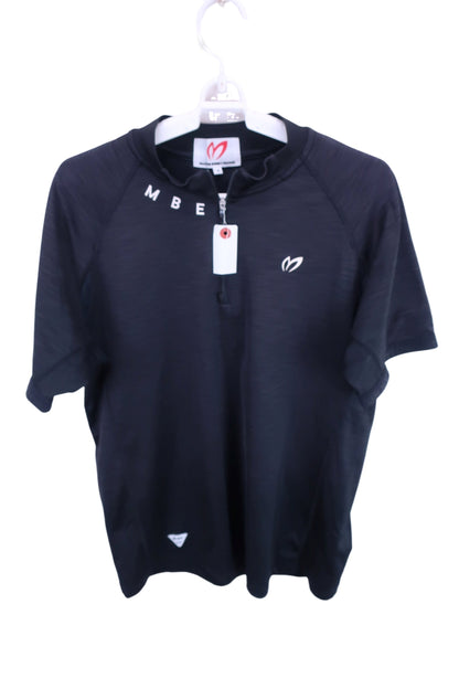 MASTER BUNNY EDITION(マスターバニーエディション) 半袖ハーフジップシャツ 黒 メンズ 4 758-0267707 A-1