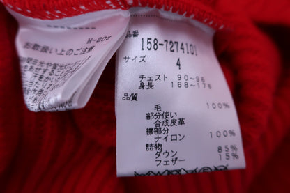 MASTER BUNNY EDITION(マスターバニーエディション) ハーフジップニットシャツ 赤 メンズ 4 158-7274101 A-7