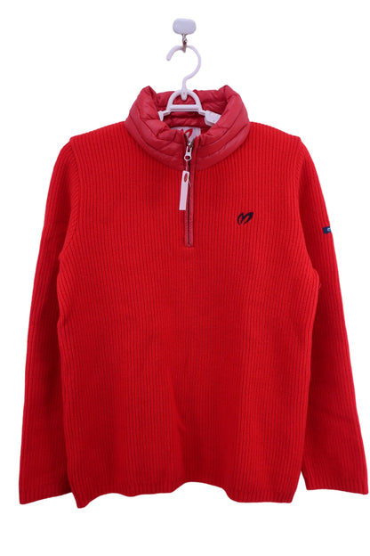 MASTER BUNNY EDITION(マスターバニーエディション) ハーフジップニットシャツ 赤 メンズ 4 158-7274101 A-1
