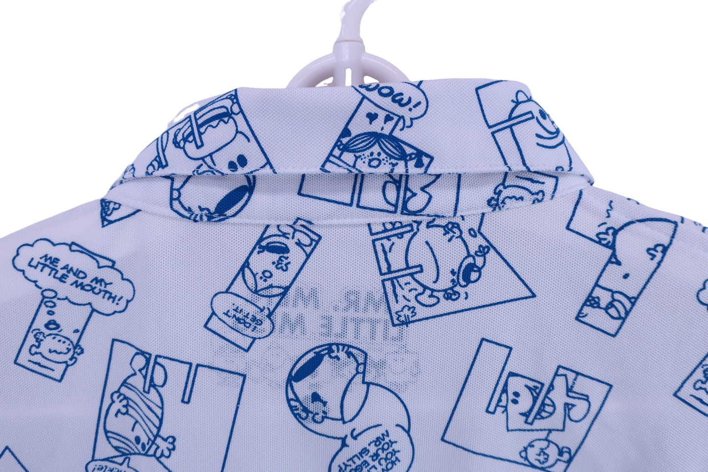 MR.MEN LITTLE MISS 長袖ポロシャツ 白青スヌーピー柄 メンズ LL A-4