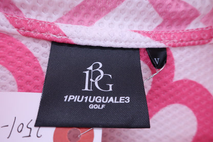 1PIU1UGUALE3(ウノピゥウノウグァーレトレ) 半袖モックネックシャツ 白ピンク メンズ ? A-2