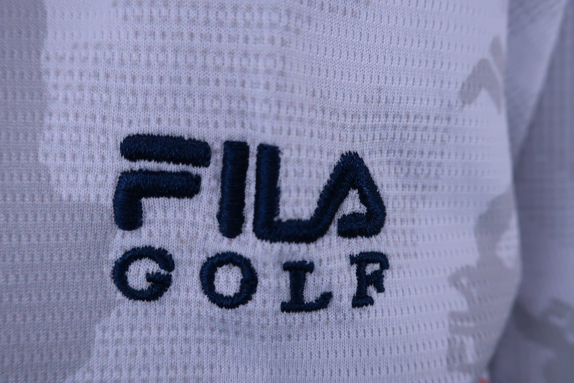 FILA GOLF(フィラゴルフ) ポロシャツ グレーカモフラ柄 メンズ M A-4
