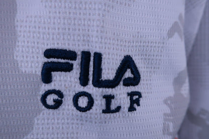 FILA GOLF(フィラゴルフ) ポロシャツ グレーカモフラ柄 メンズ M A-4