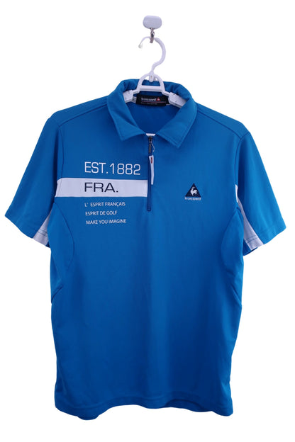 le coq sportif(ルコックスポルティフ) ハーフジップポロシャツ 青 メンズ M A-1