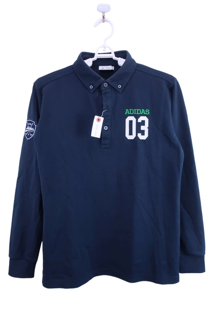 adidas(アディダス) 長袖ポロシャツ ネイビー メンズ SP B-1