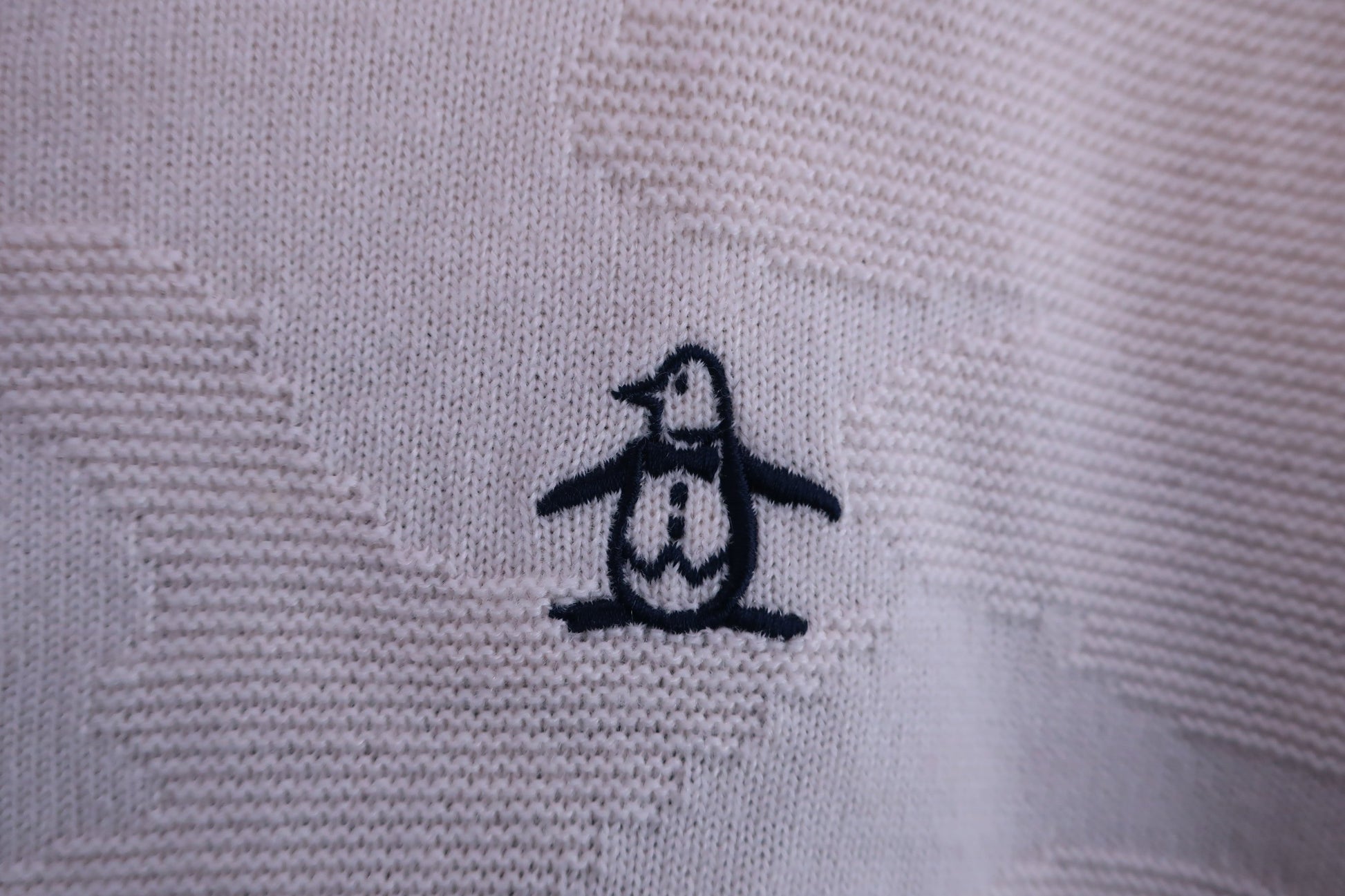 Munsingwear(マンシングウェア) セーター クリーム色 / ネイビーボーダー メンズ L A-3
