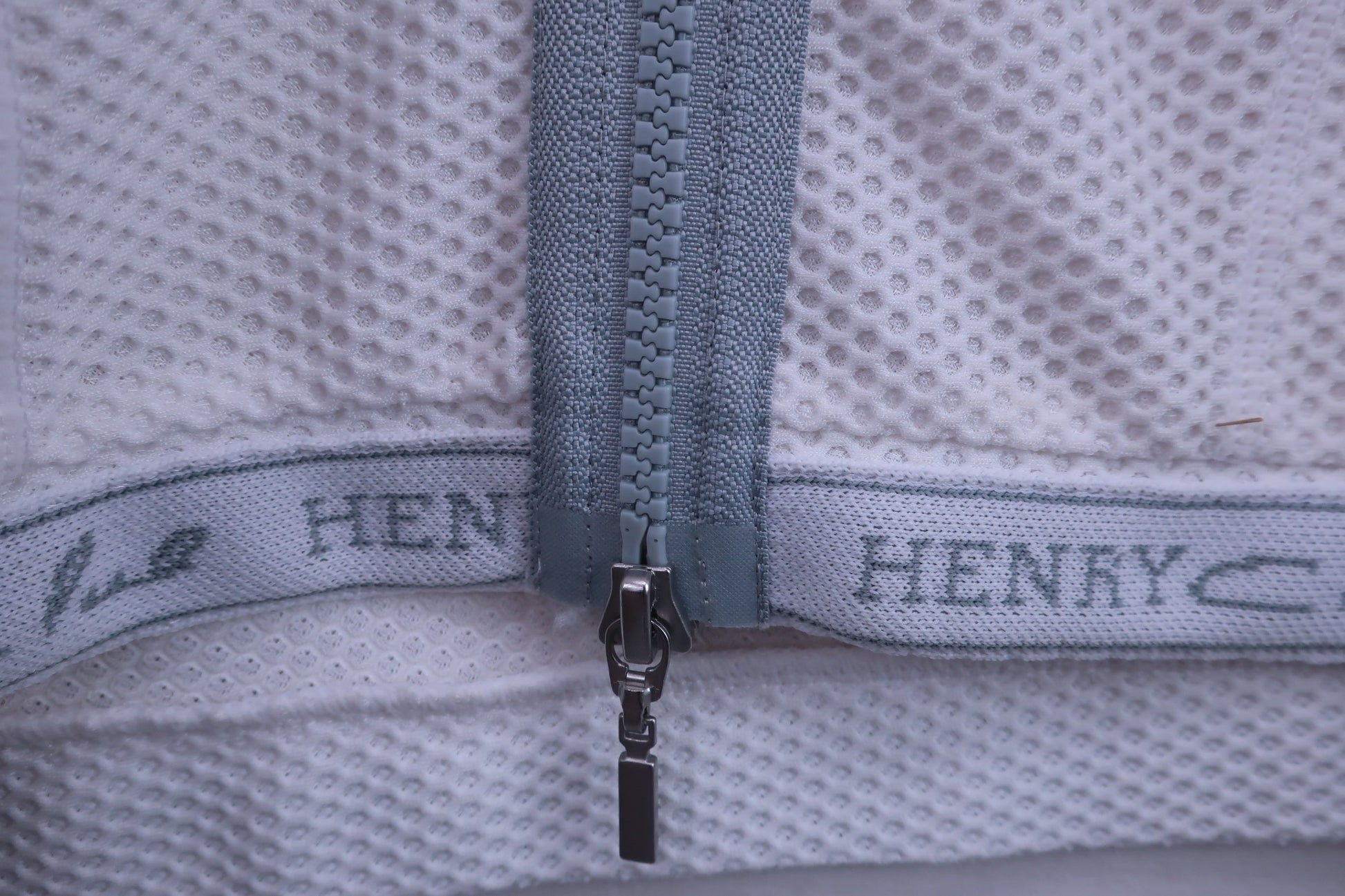 HENRY Club メッシュパーカー グレー白 レディース 40 A-4
