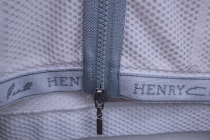 HENRY Club メッシュパーカー グレー白 レディース 40 A-4