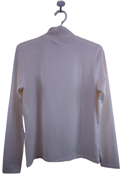 FILA GOLF(フィラゴルフ) 長袖モックネックシャツ 白 レディース L N-5