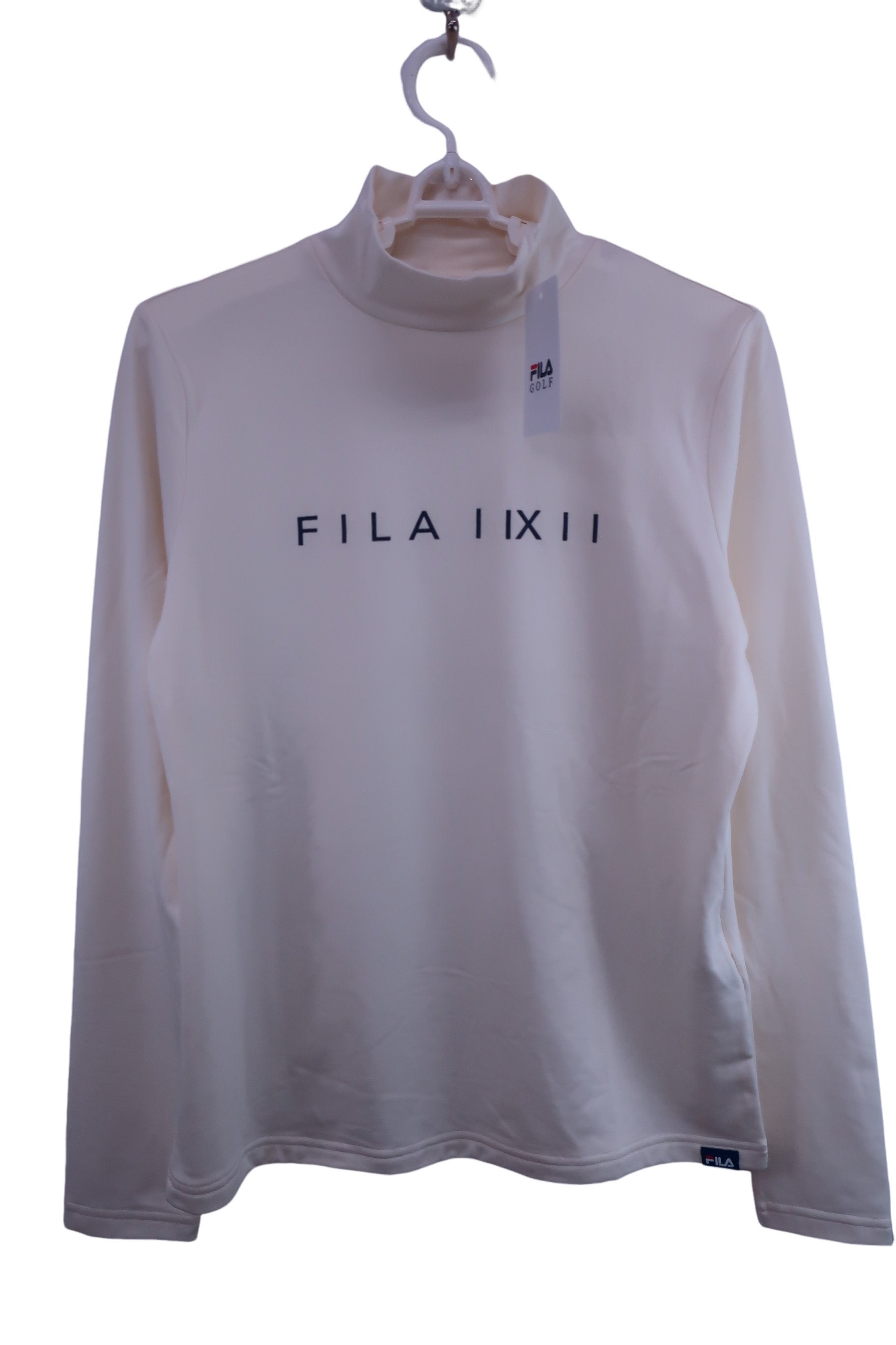 FILA GOLF(フィラゴルフ) 長袖モックネックシャツ 白 レディース L N-1
