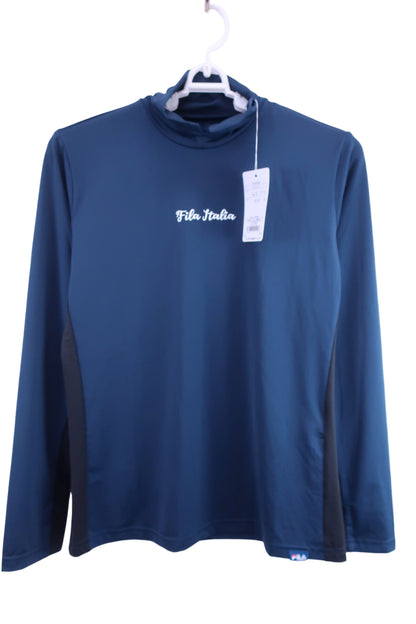 FILA GOLF(フィラゴルフ) 長袖モックネックシャツ ネイビー レディース L N-1
