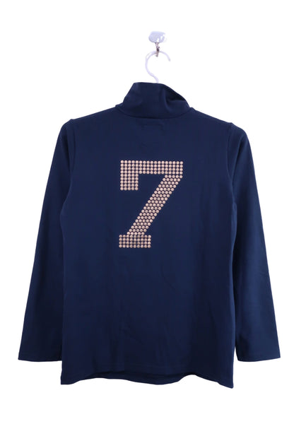 Samantha Thavasa(サマンサタバサ) 長袖モックネックシャツ ネイビー レディース 38 A-6