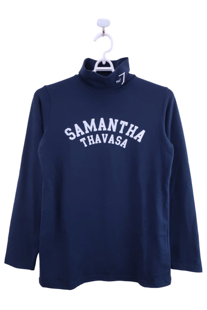 Samantha Thavasa(サマンサタバサ) 長袖モックネックシャツ ネイビー レディース 38 A-1