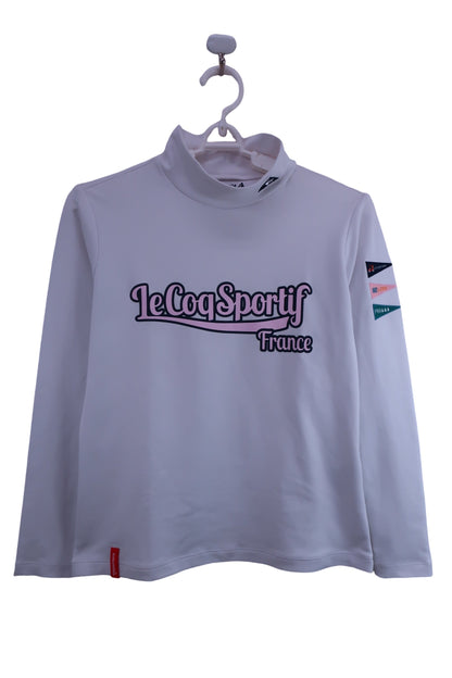 le coq sportif(ルコックスポルティフ) 長袖モックネックシャツ 白 レディース M B-1