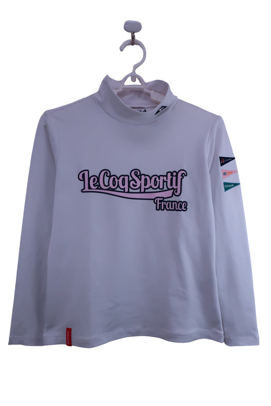le coq sportif(ルコックスポルティフ) 長袖モックネックシャツ 白 レディース M B-1