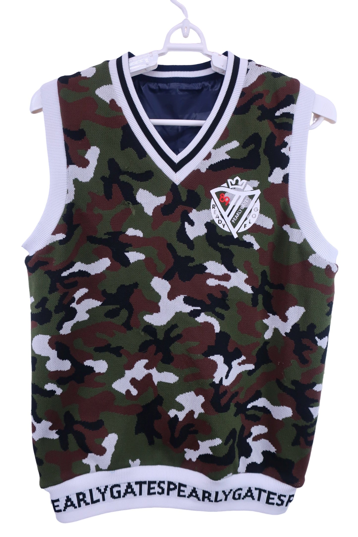 PEARLY GATES(パーリーゲイツ) リバーシブルナイロンベスト ネイビー / カモフラ レディース 2 055-0173116 B-5