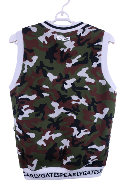 PEARLY GATES(パーリーゲイツ) リバーシブルナイロンベスト ネイビー / カモフラ レディース 2 055-0173116 B-9