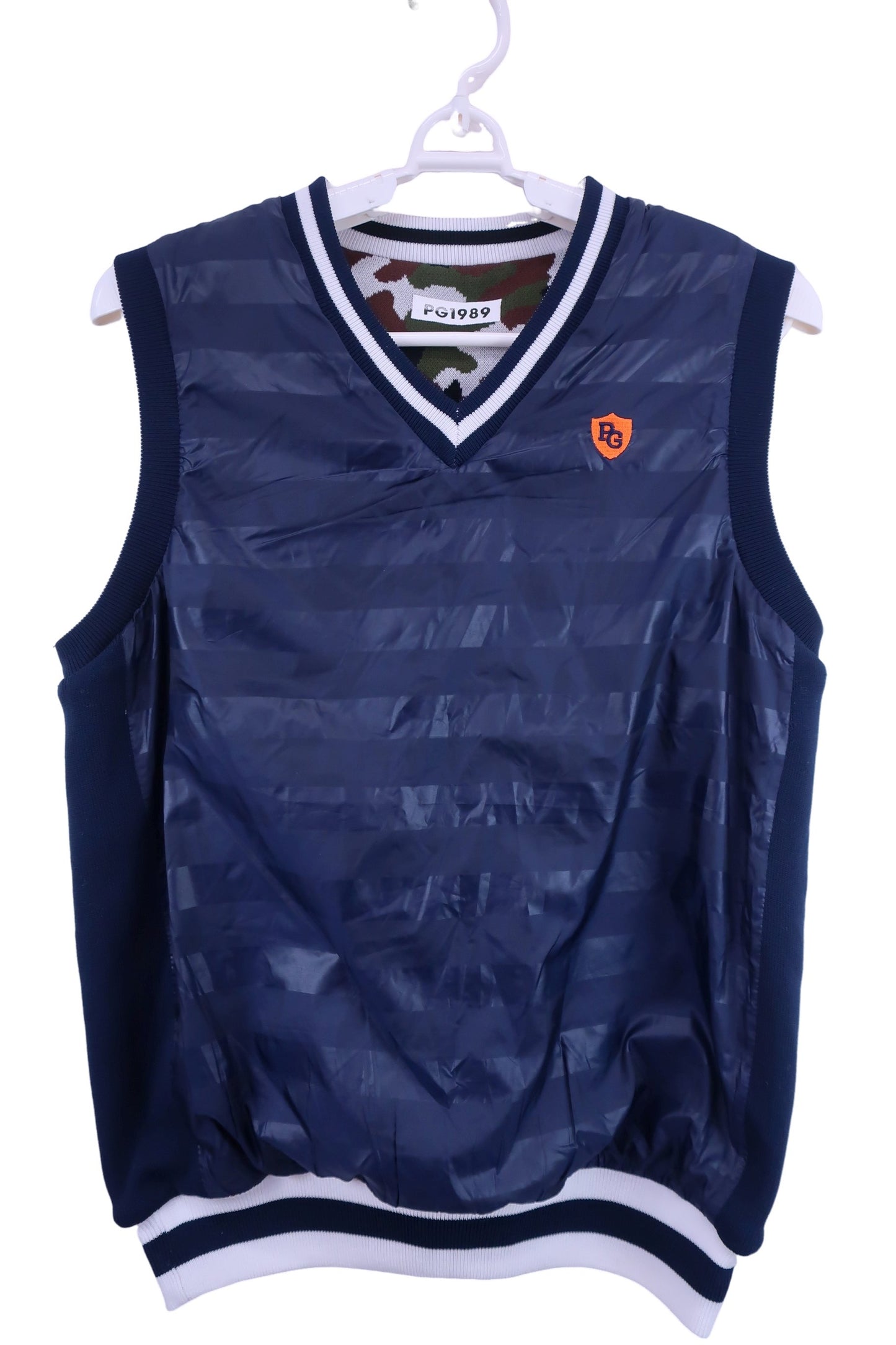 PEARLY GATES(パーリーゲイツ) リバーシブルナイロンベスト ネイビー / カモフラ レディース 2 055-0173116 B-1