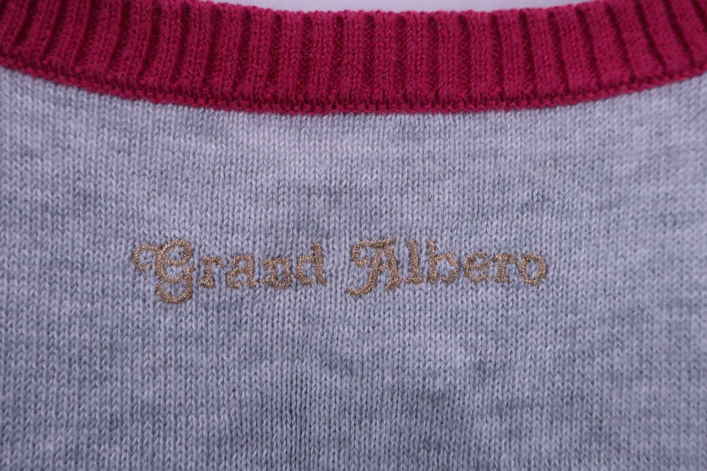 grand albero ニットベスト グレーピンク レディース M B-5