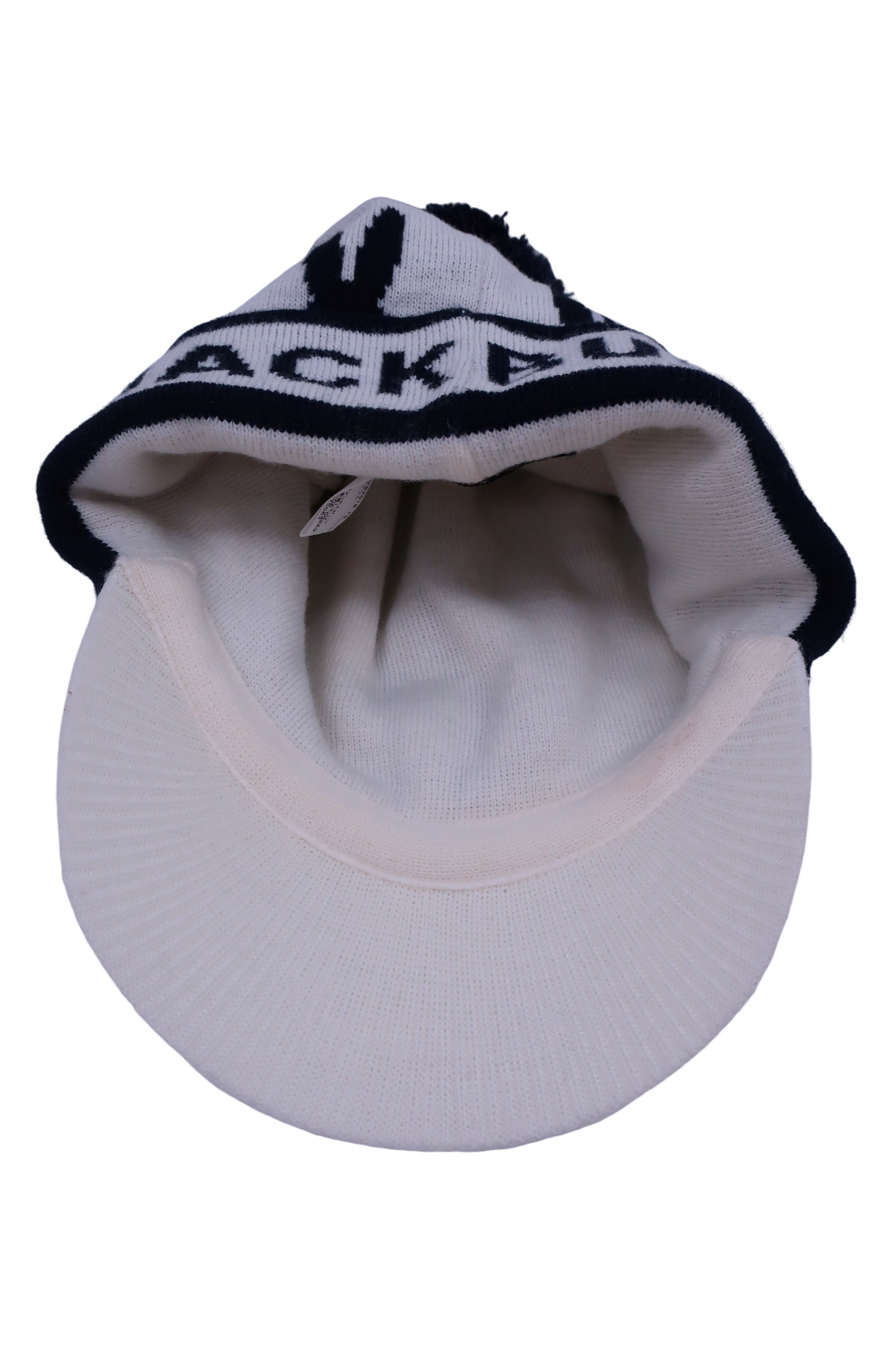 Jack Bunny(ジャックバニー) ニットキャップ 白ネイビー レディース フリーサイズ A-5