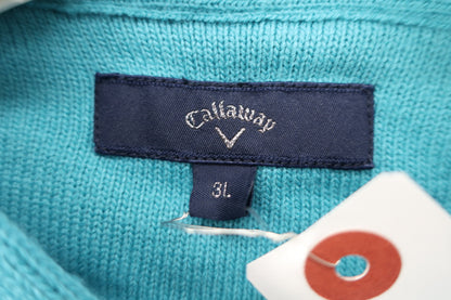 Callaway(キャロウェイ) ニットパーカー エメラルドグリーン メンズ 3L H23218102 B-3