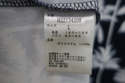 Callaway(キャロウェイ) ポロシャツ ネイビー白ヤシの木 レディース L H22134208 A-5