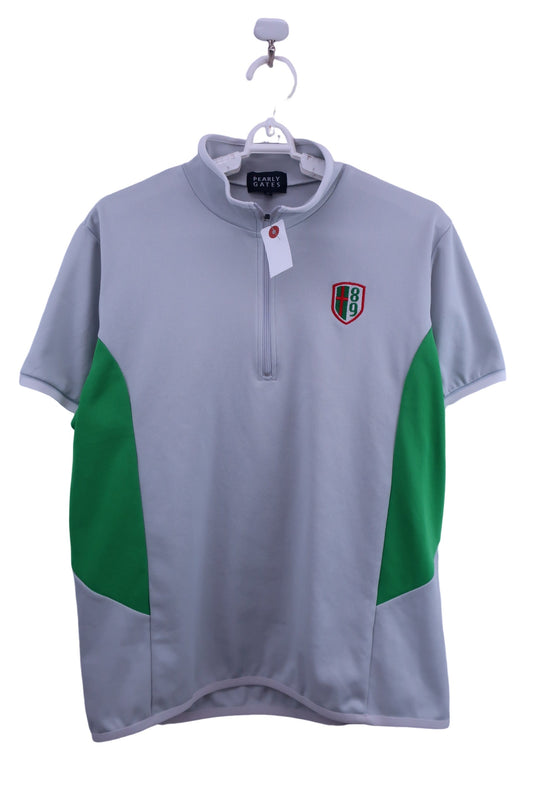 PEARLY GATES(パーリーゲイツ) ハーフジップシャツ グレー メンズ 5 053-260670 A-1