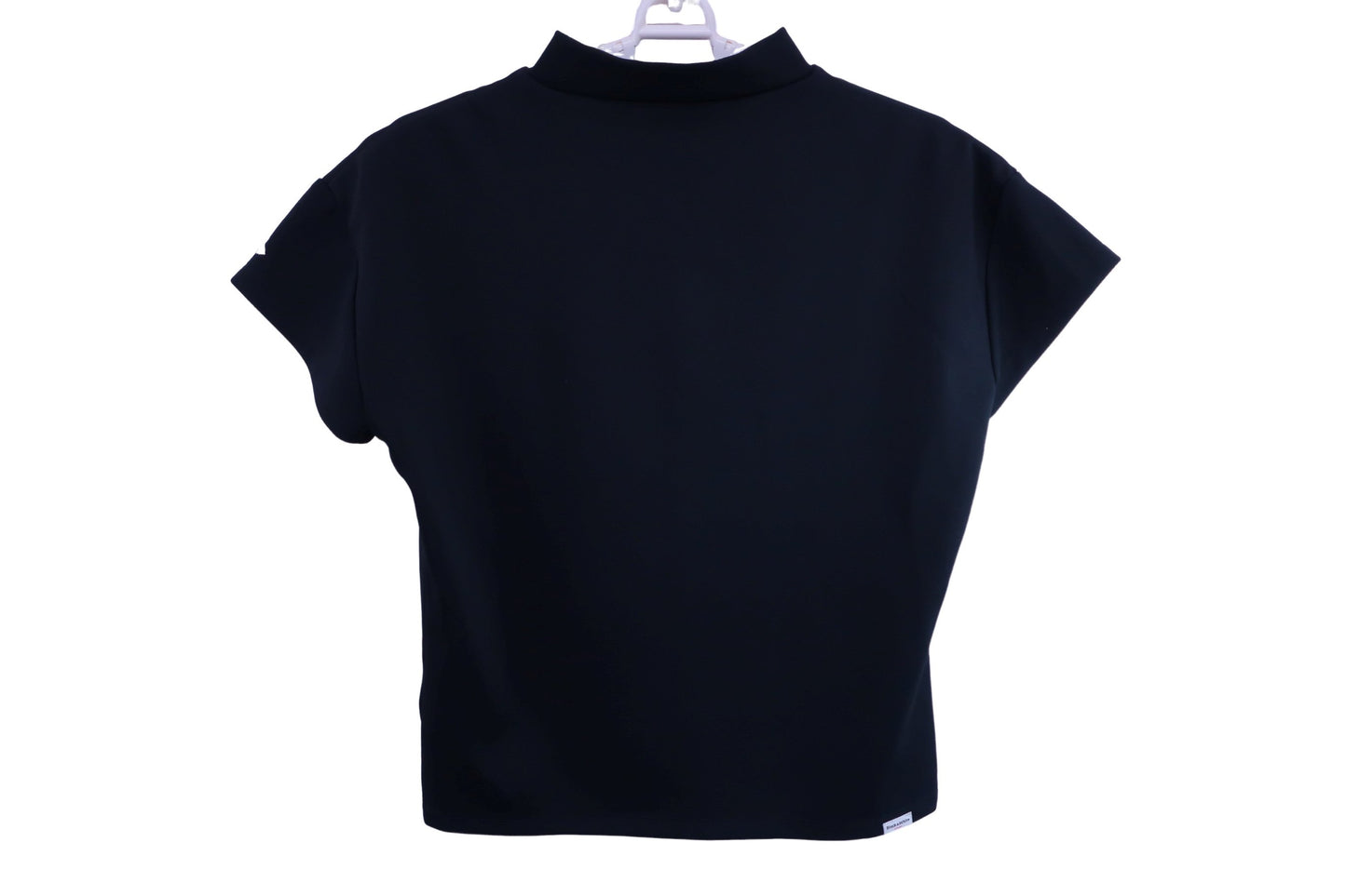 Black & White(ブラック&ホワイト) 半袖モックネックシャツ 黒 レディース M B-4