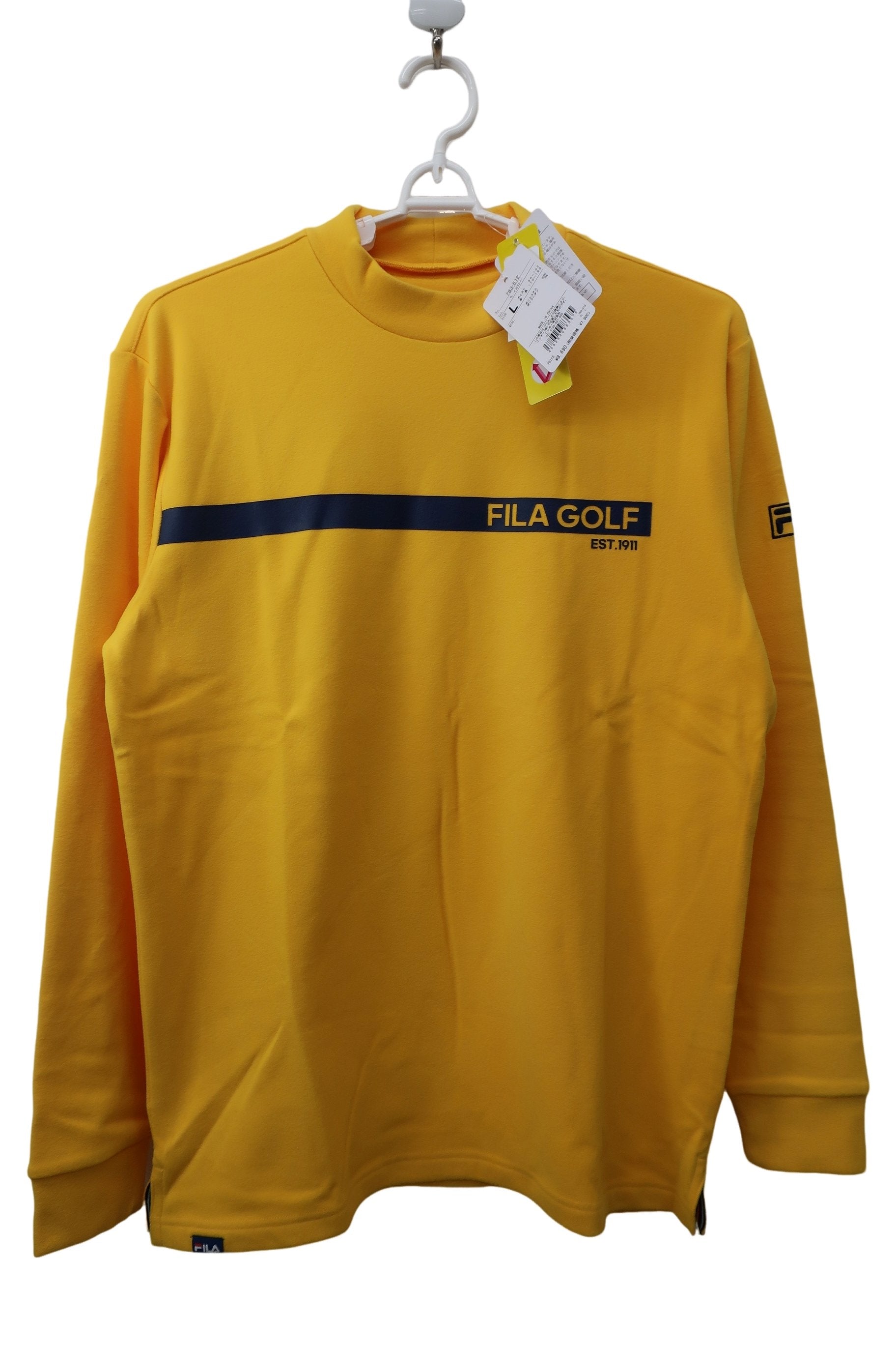 FILA GOLF(フィラゴルフ) ハイネックシャツ 黄色 メンズ L N-1