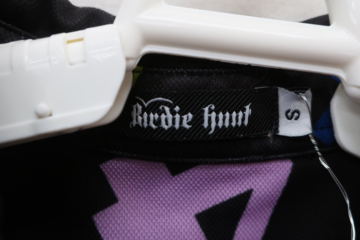 Birdie hunt(バーディーハント) ポロシャツ 黒カラフル数字柄 レディース S A-3