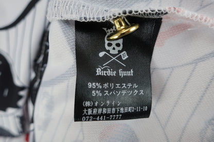 Birdie hunt(バーディーハント) ポロシャツ 白黒ハート柄 レディース S A-5