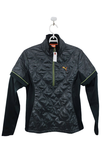 PUMA GOLF(プーマゴルフ) 長袖ハーフジップシャツ 黒 レディース L A-1