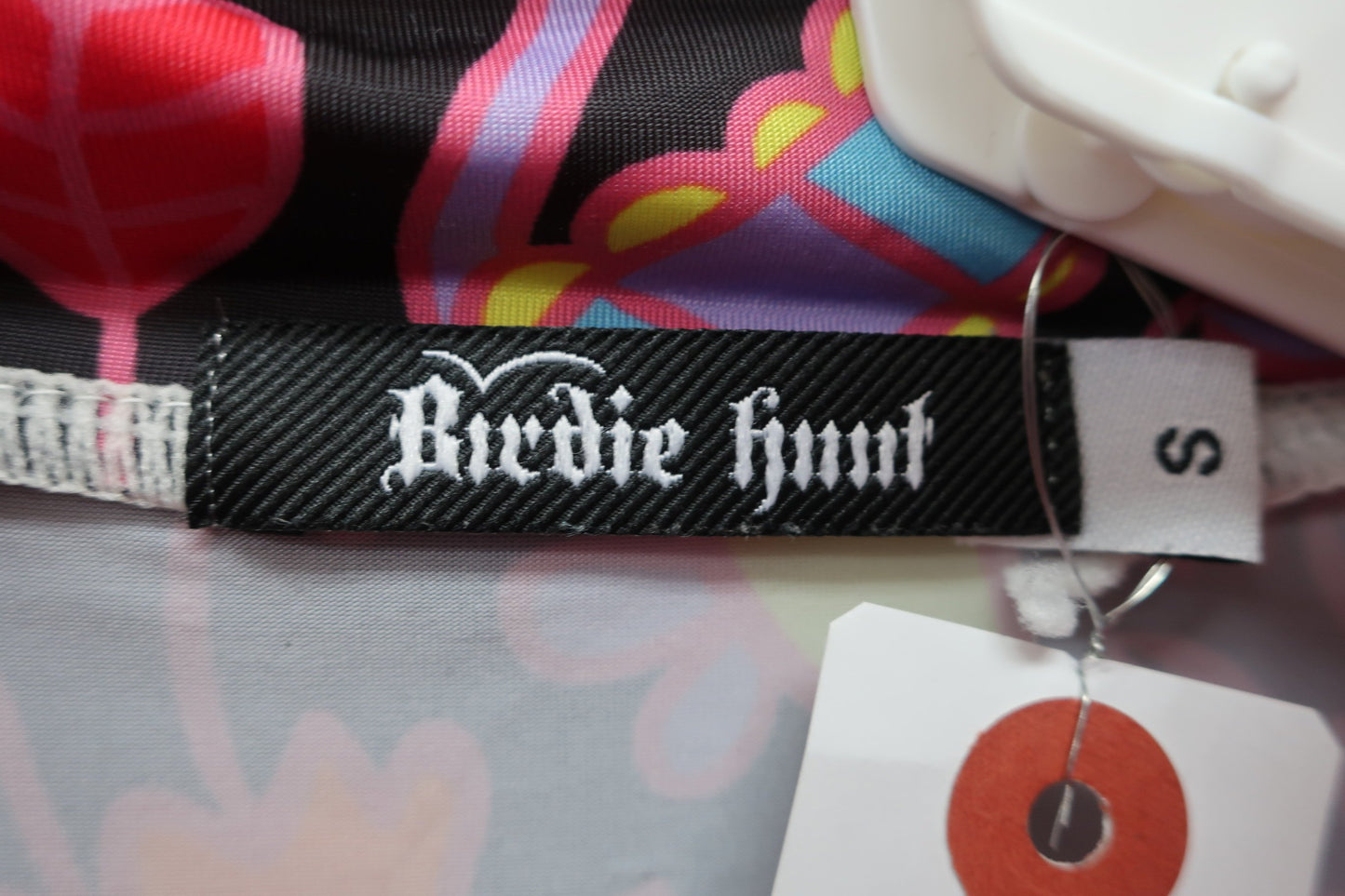 Birdie hunt(バーディーハント) ハイネックシャツ ピンク黒総柄 レディース M B-3