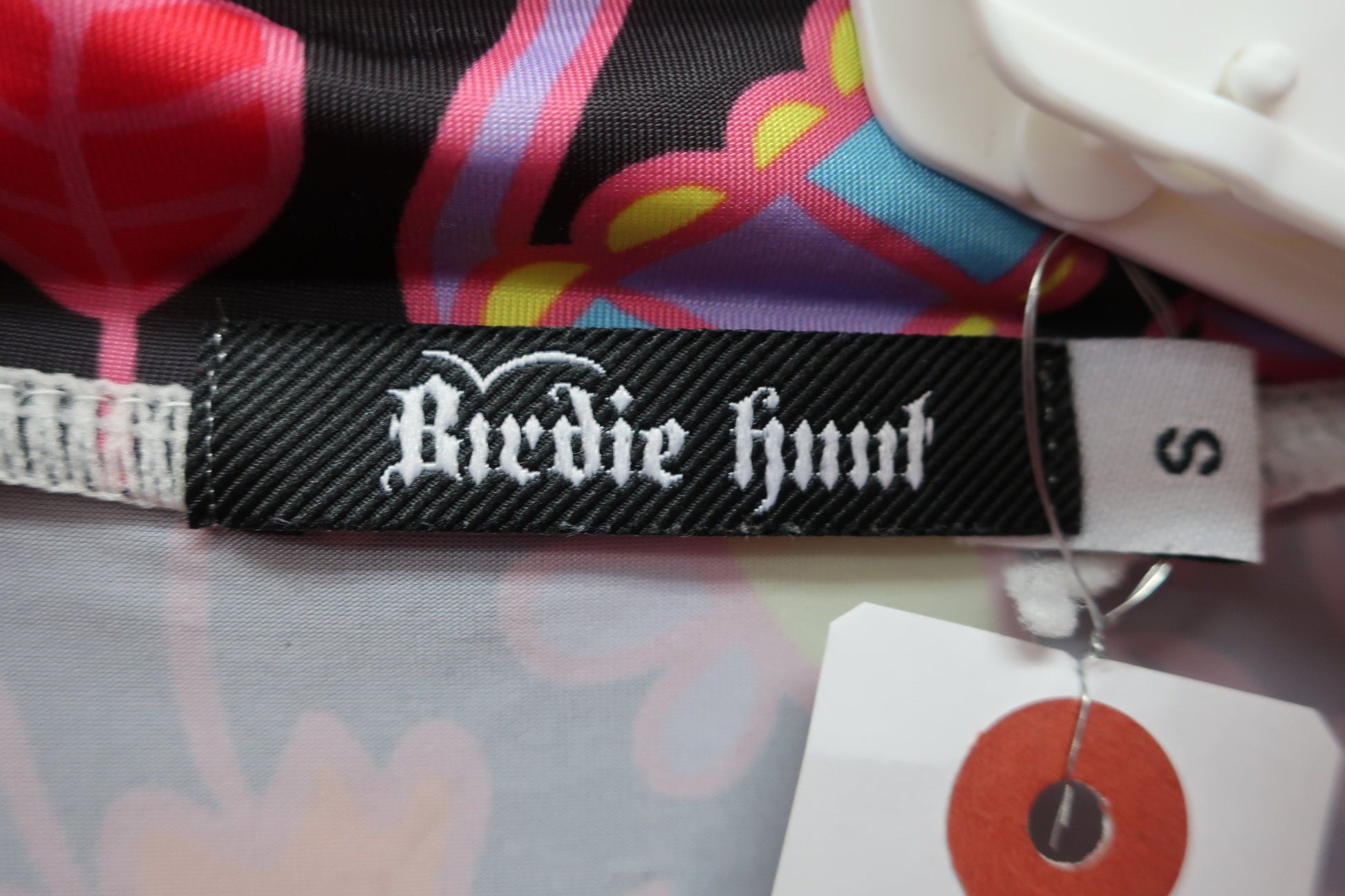 Birdie hunt(バーディーハント) ハイネックシャツ ピンク黒総柄 レディース M B-3