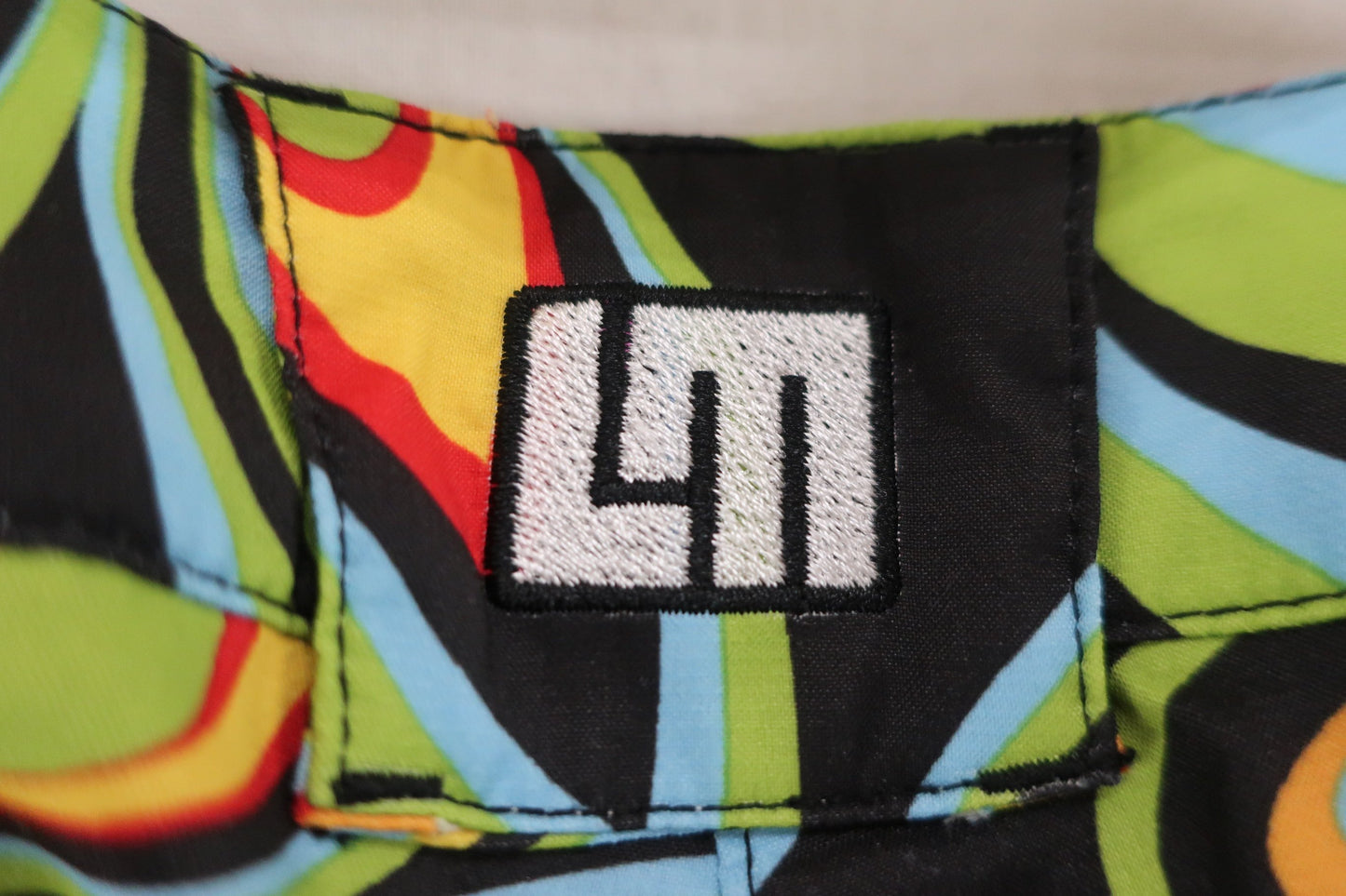 LOUDMOUTH(ラウドマウス) パンツ 黒カラフル総柄 レディース S B-4