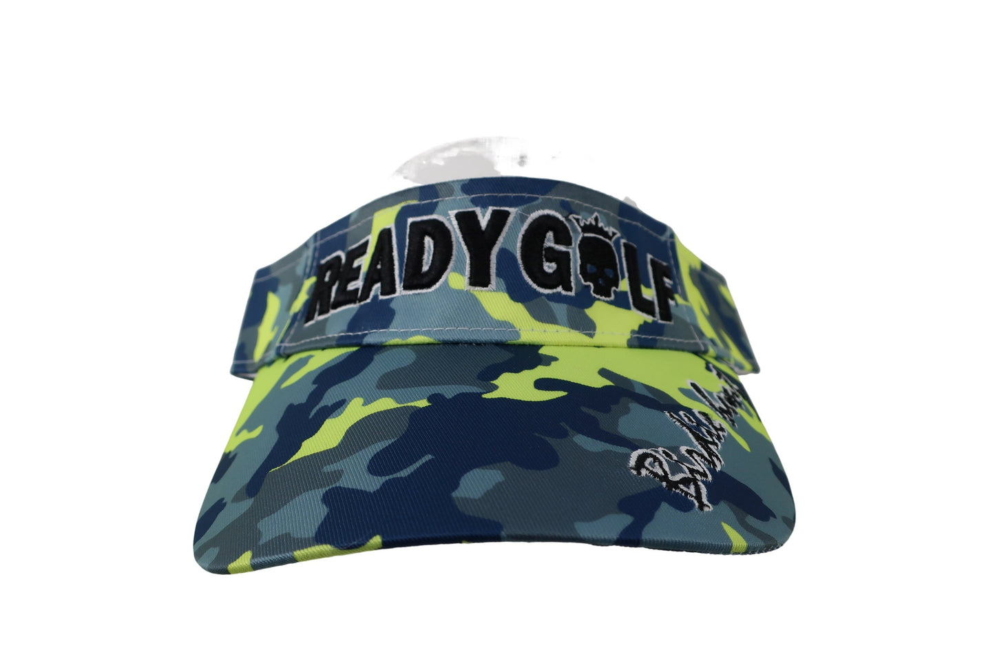 READY GOLF サンバイザー 青黄カモフラ柄 メンズ フリーサイズ A-1