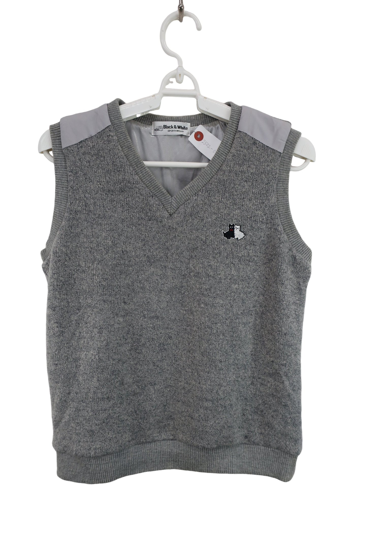 Black & White(ブラック&ホワイト) ニットベスト グレー レディース A-1
