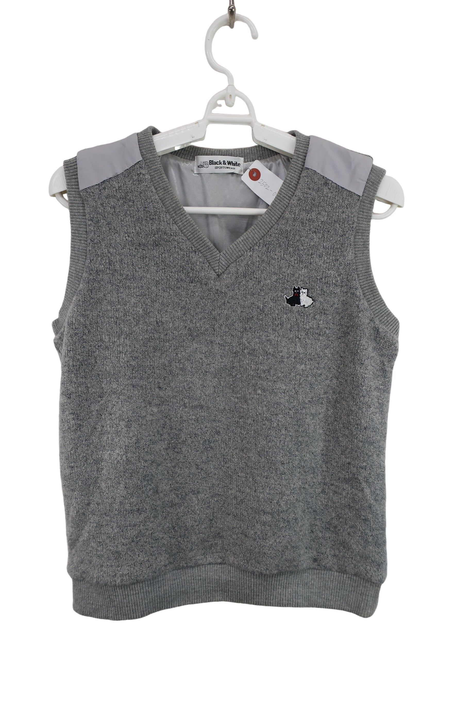 Black & White(ブラック&ホワイト) ニットベスト グレー レディース A-1