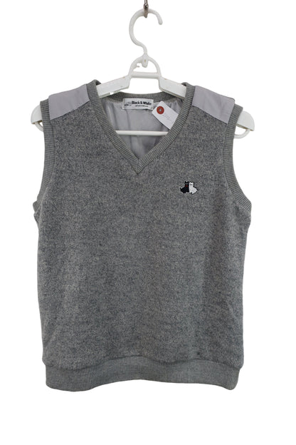 Black & White(ブラック&ホワイト) ニットベスト グレー レディース A-1