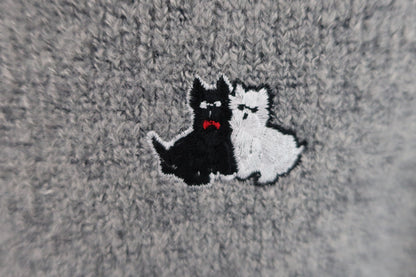 Black & White(ブラック&ホワイト) ニットベスト グレー レディース A-2