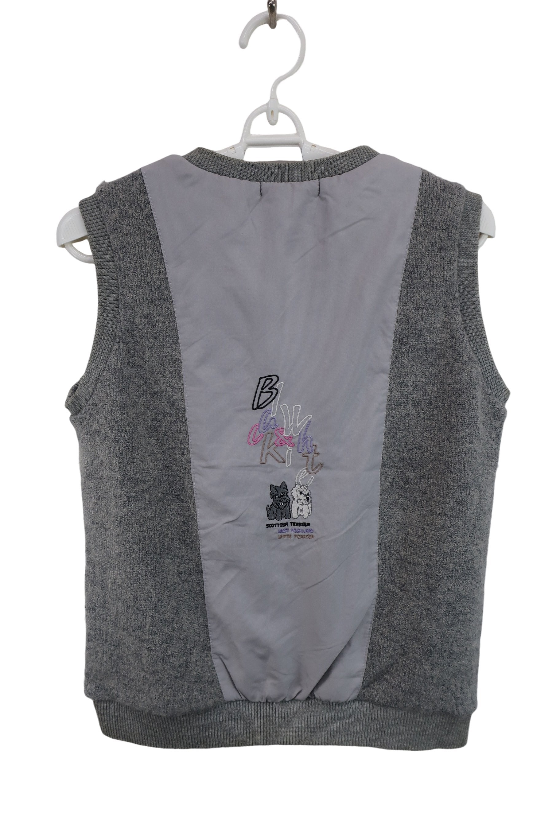 Black & White(ブラック&ホワイト) ニットベスト グレー レディース A-5