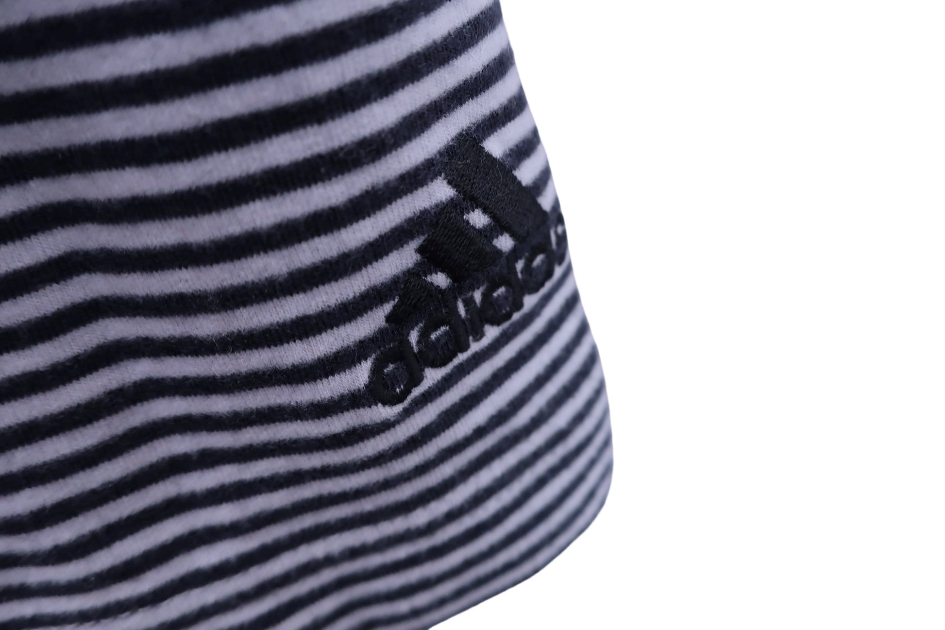 adidas(アディダス) ハイネックシャツ 白黒ボーダー メンズ L/G B-4