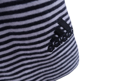 adidas(アディダス) ハイネックシャツ 白黒ボーダー メンズ L/G B-4