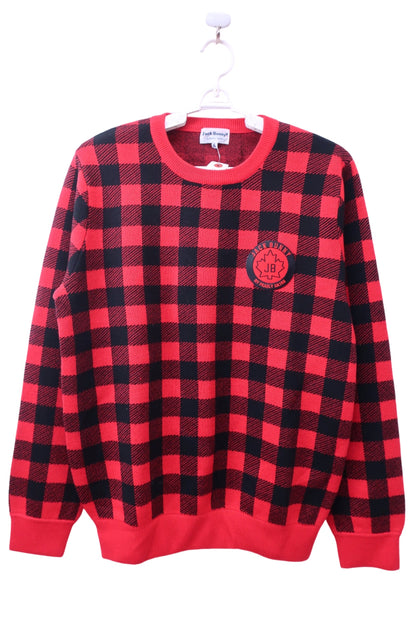 Jack Bunny(ジャックバニー) セーター 赤黒チェック メンズ 6 262-6270019 S-1
