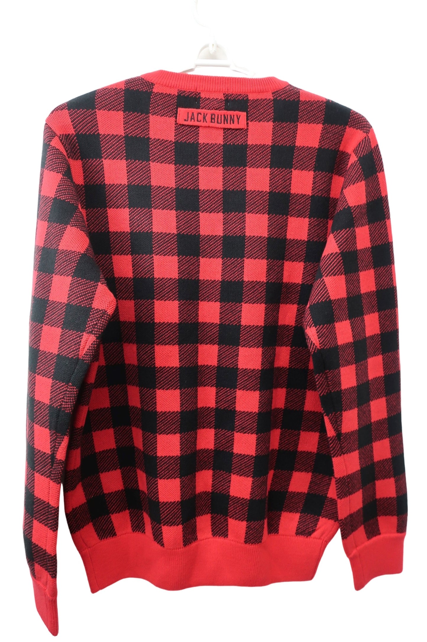 Jack Bunny(ジャックバニー) セーター 赤黒チェック メンズ 6 262-6270019 S-4