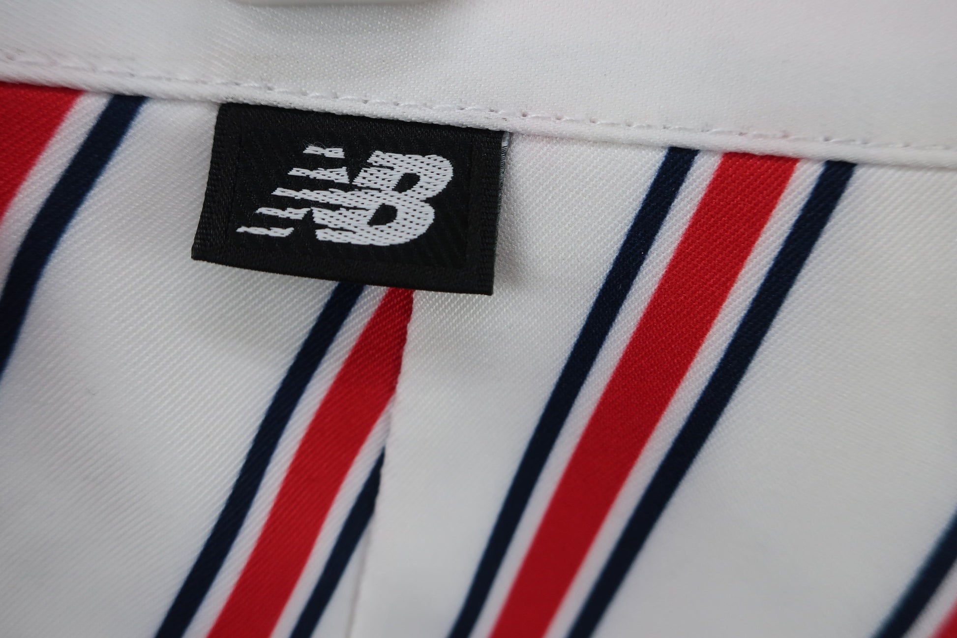 New Balance golf(ニューバランスゴルフ) ハーフパンツ 白赤ネイビーストライプ メンズ 5 012-7132008 B-6