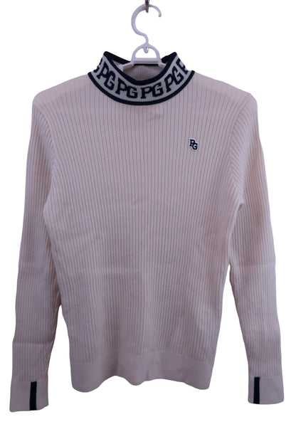 PEARLY GATES(パーリーゲイツ) ハイネックセーター クリーム色 レディース 1 055-3274102 A-1